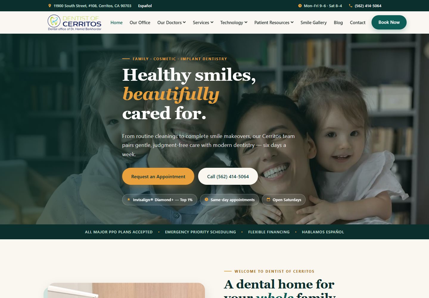 Dentist of Cerritos homepage